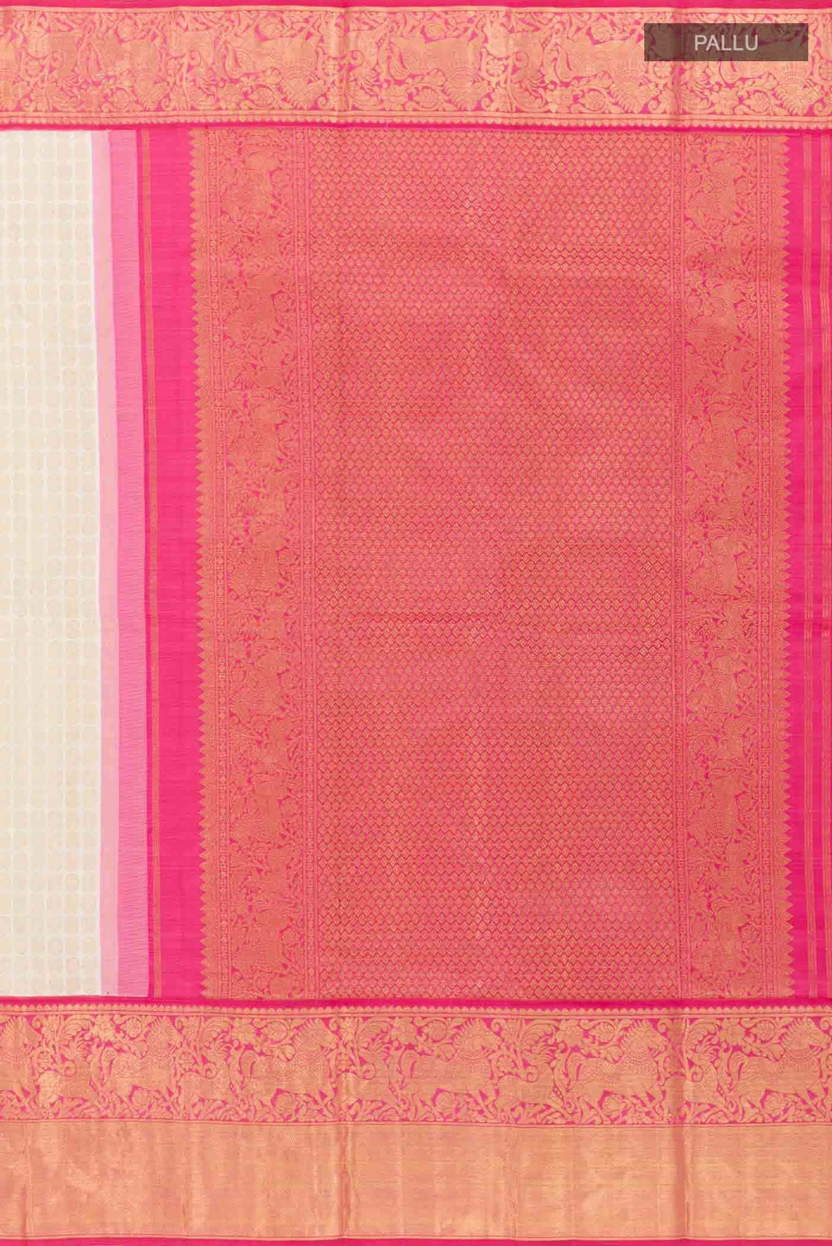 Off White Kanjivaram Silk Saree