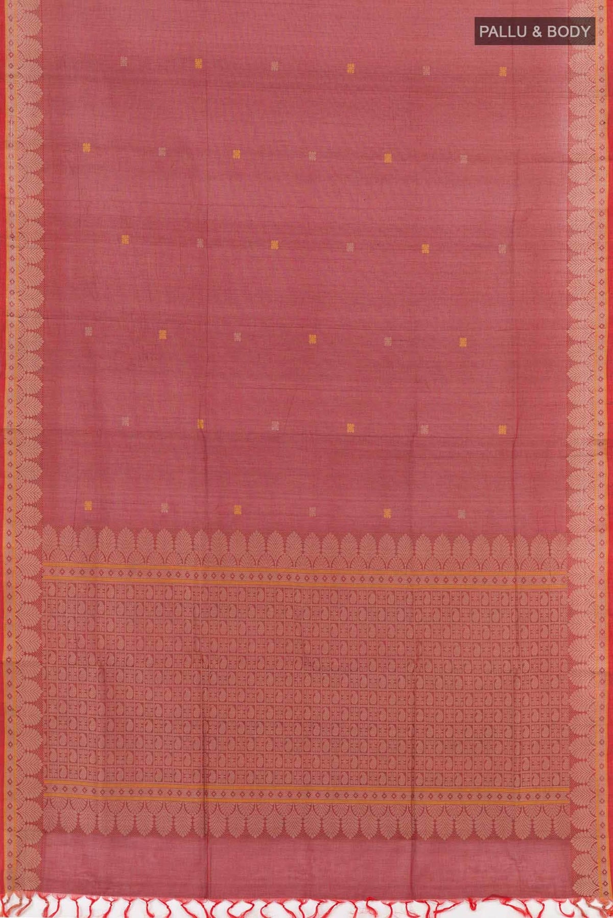 Maroon Coimbatore Cotton Saree