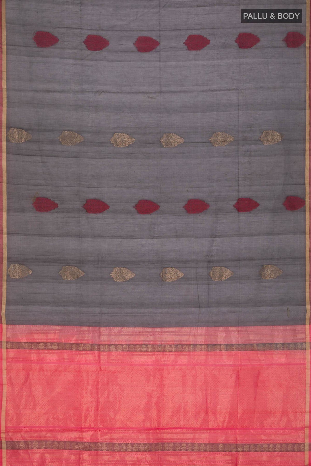 Grey Silk Cotton Saree