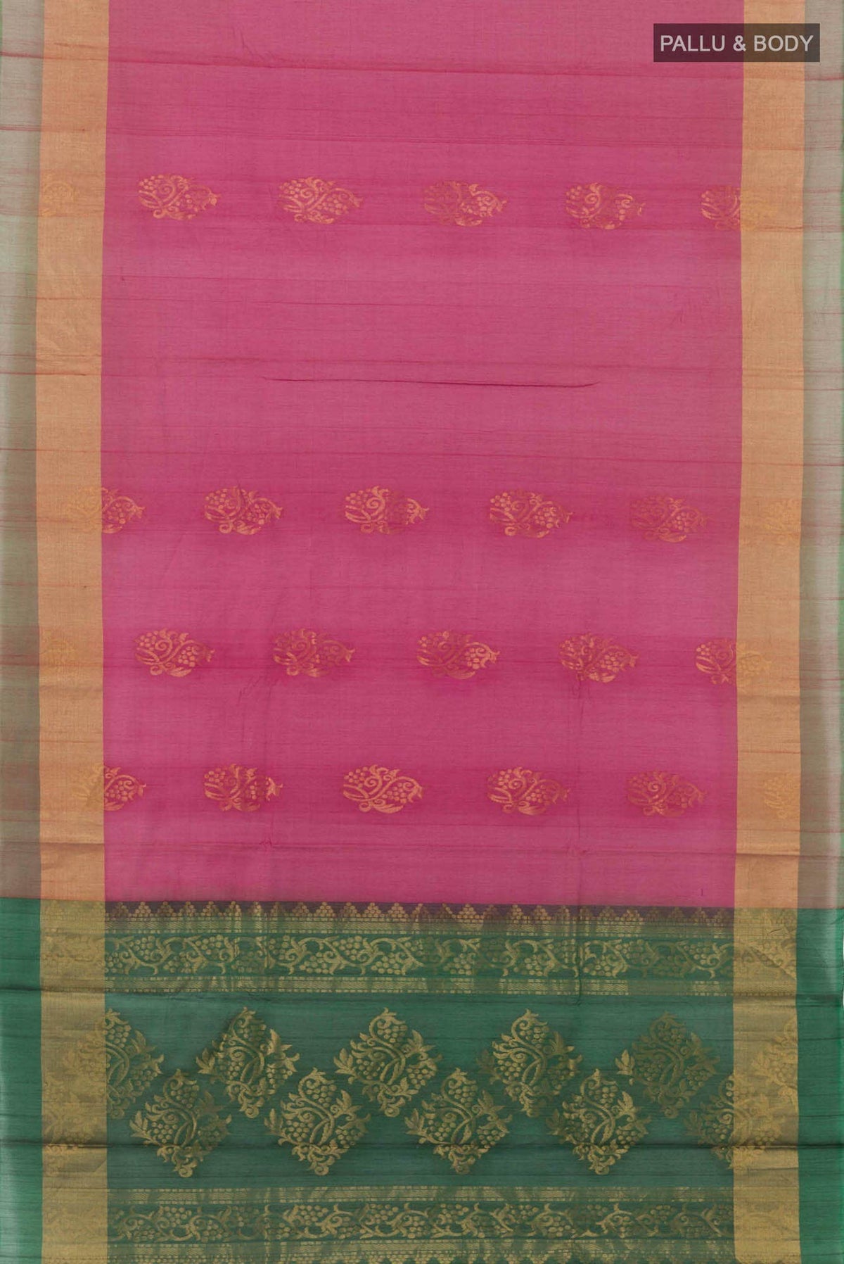 Purple Blended Kora Cotton Saree