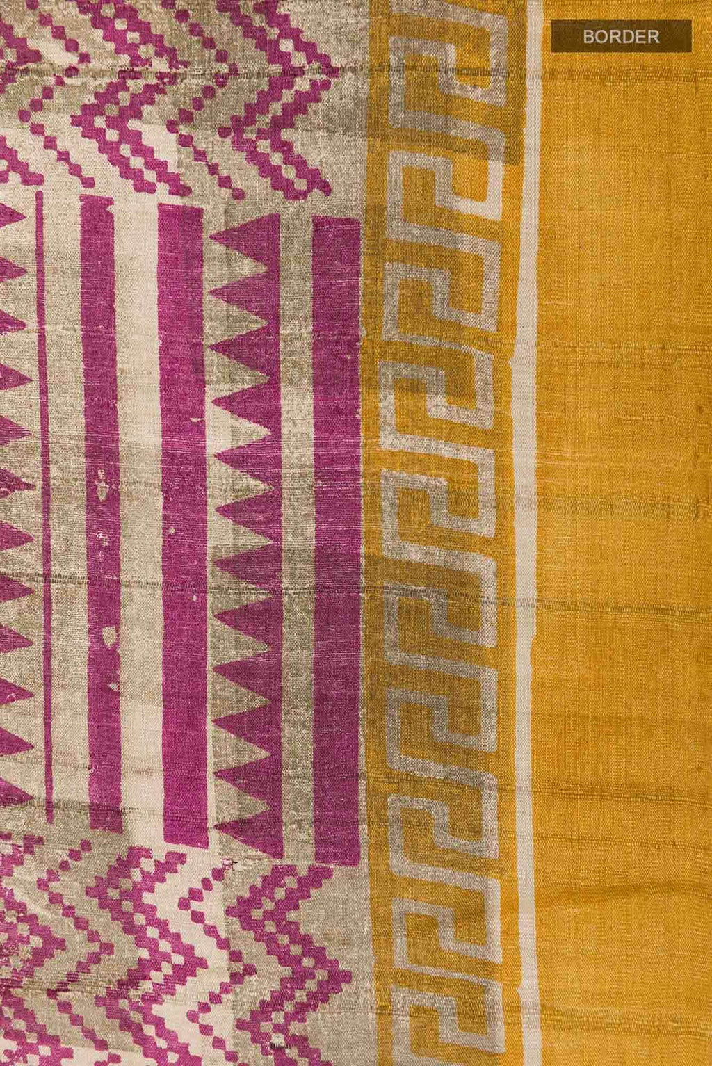 Beige Tussar Silk Saree