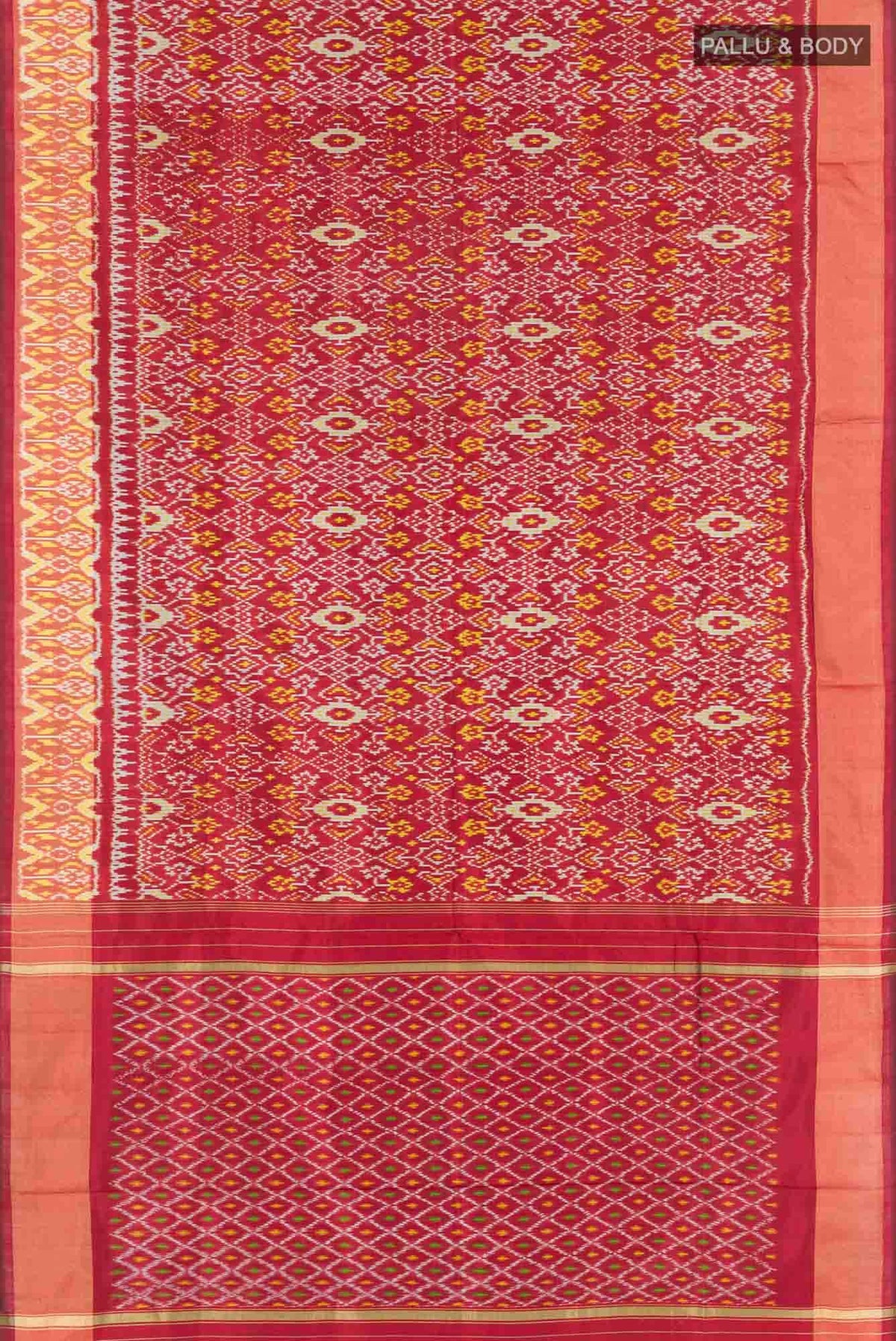 Maroon Pochampally Saree