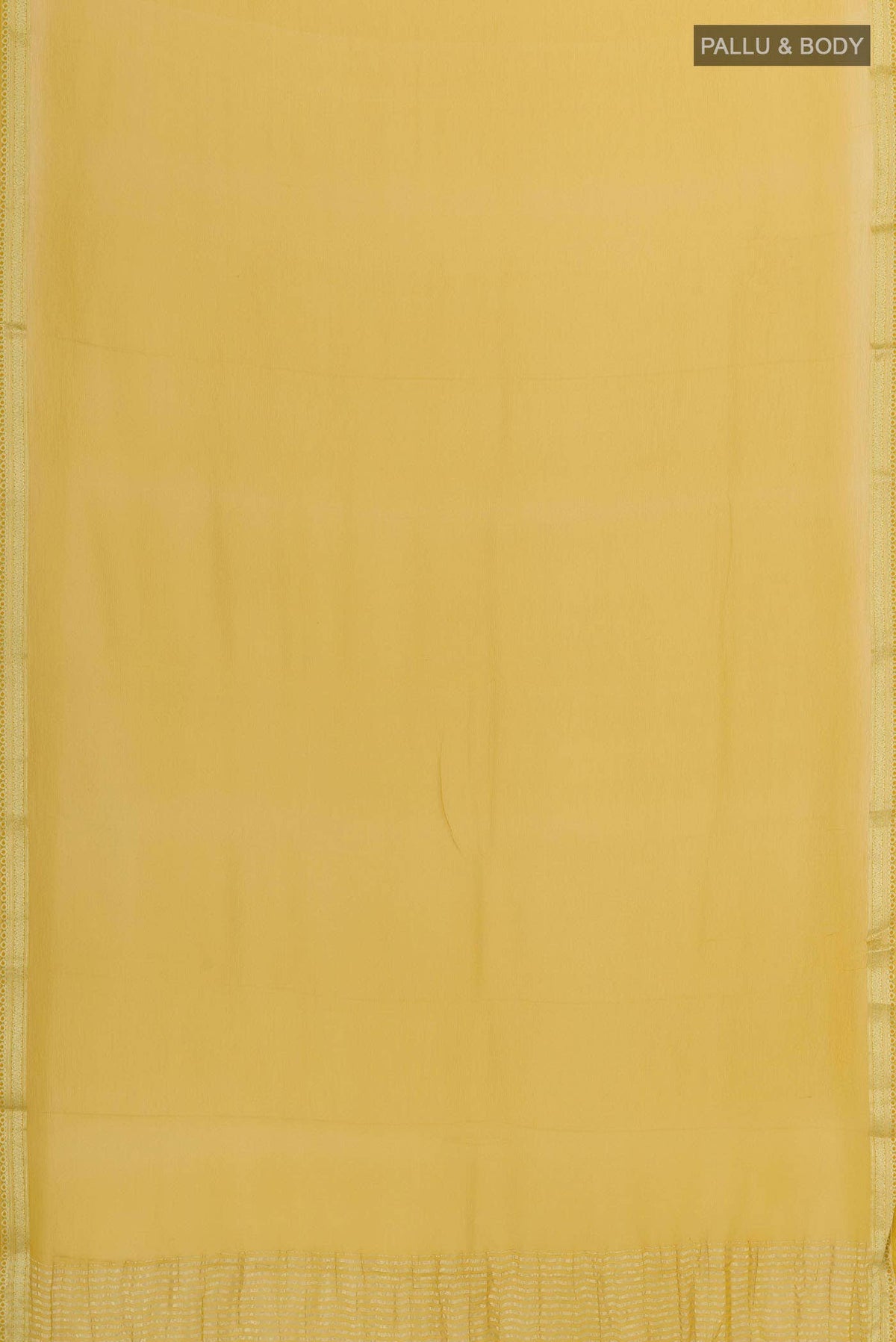 Yellow Mysore Chiffon Saree