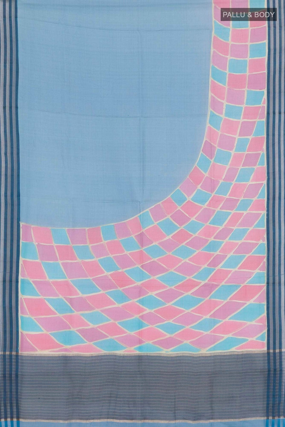 Blue Kota Cotton Saree