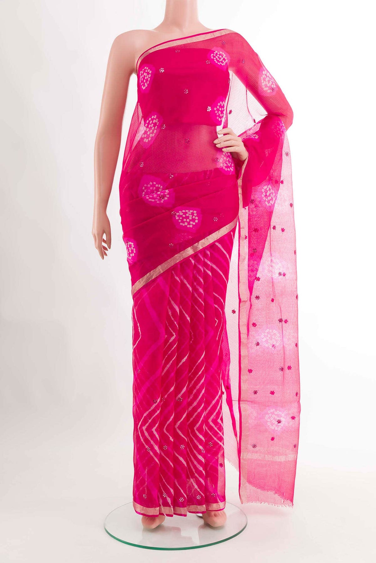Pink Kota Silk Saree