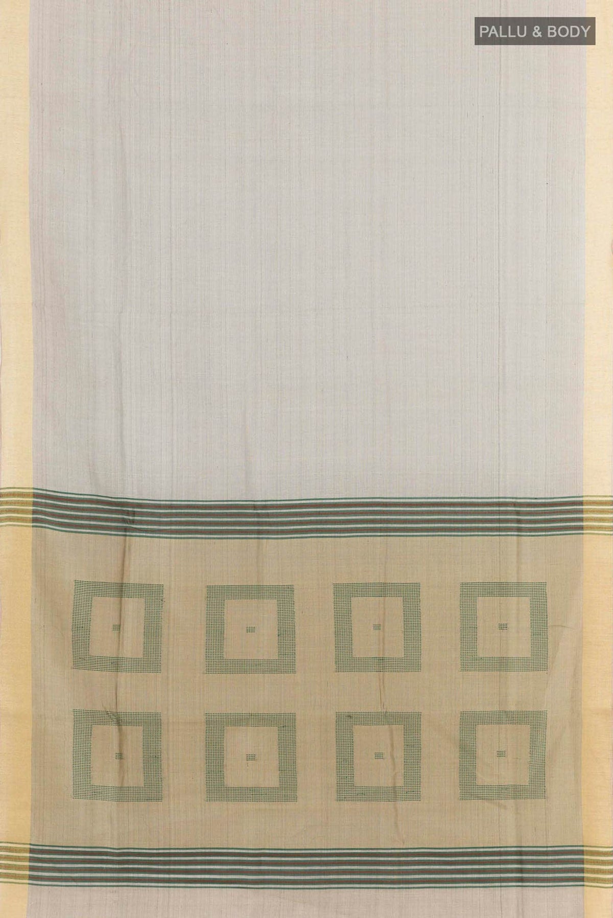 Grey Tussar Silk Saree