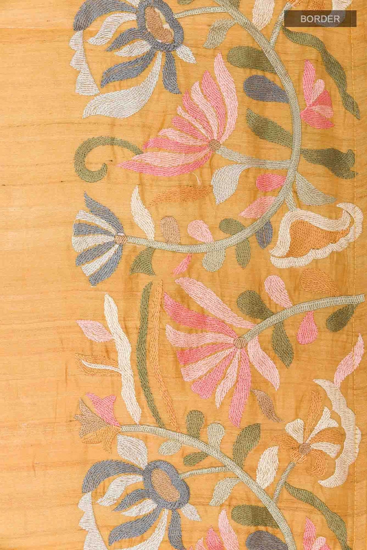 Yellow Tussar Saree