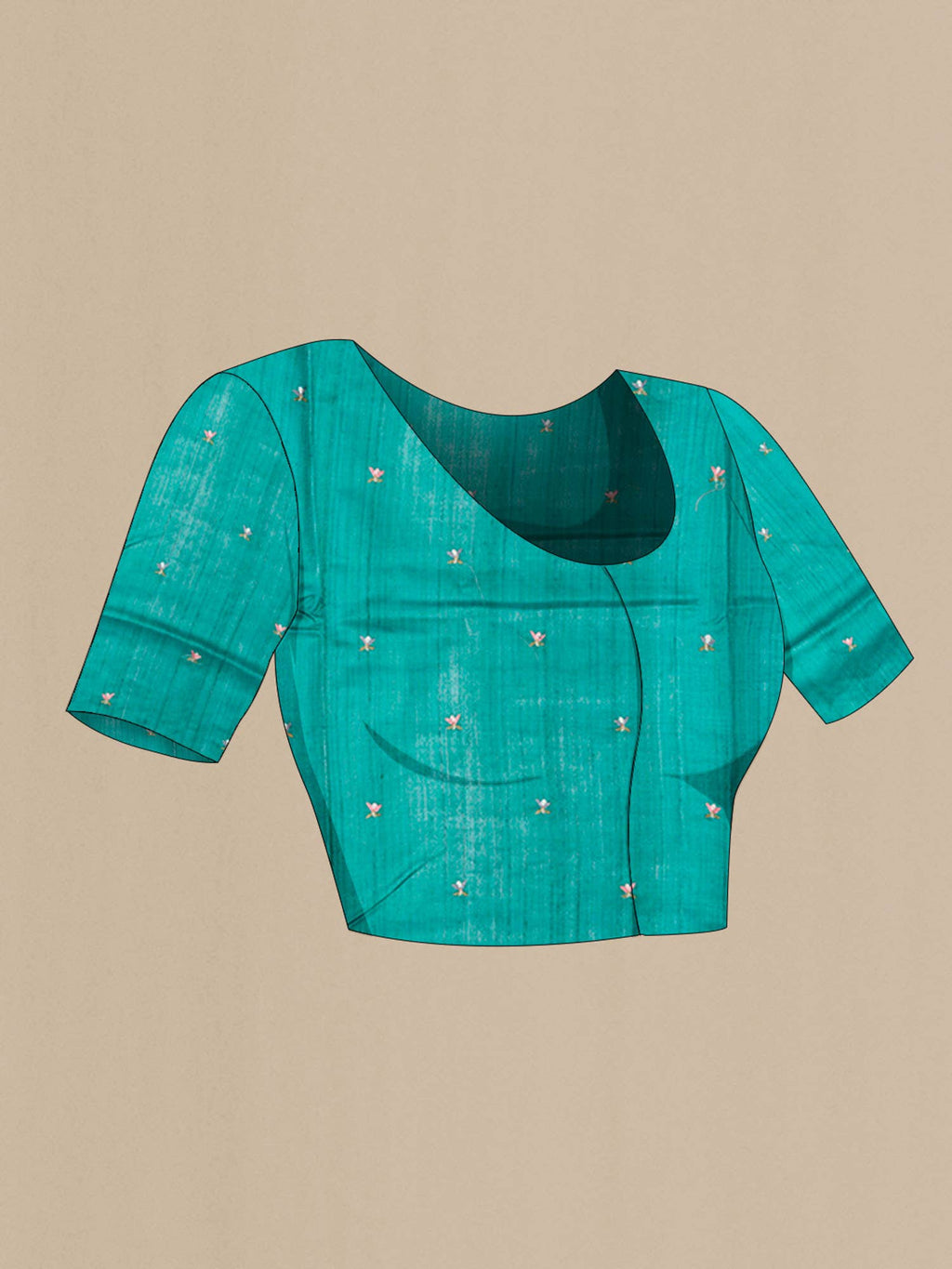 Sea Green Tussar Saree