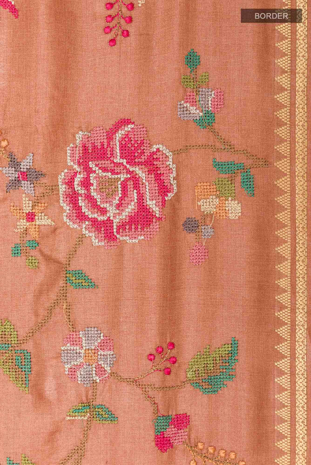 Brown Tussar Saree