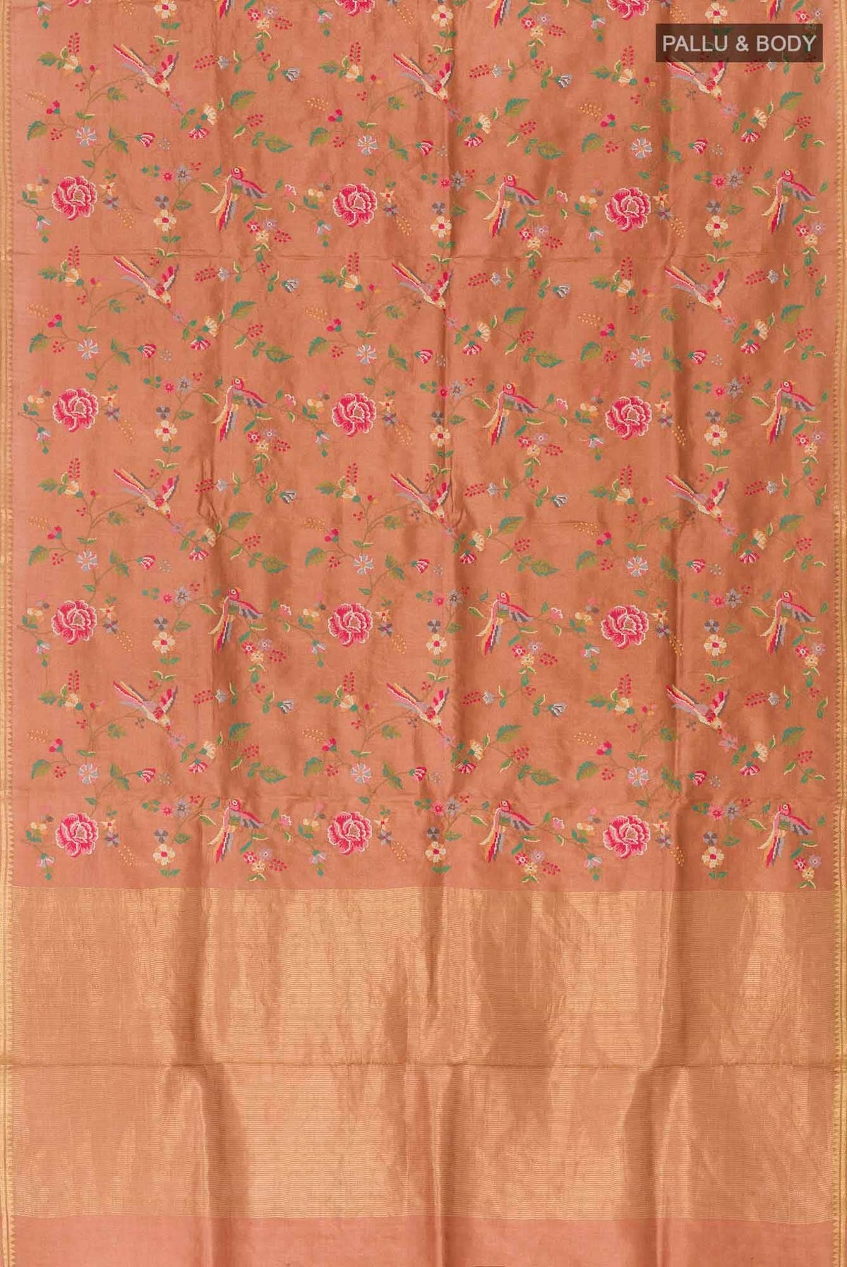 Brown Tussar Saree