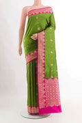 Green Banarasi Katan Silk Saree
