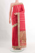 Red Tussar Saree