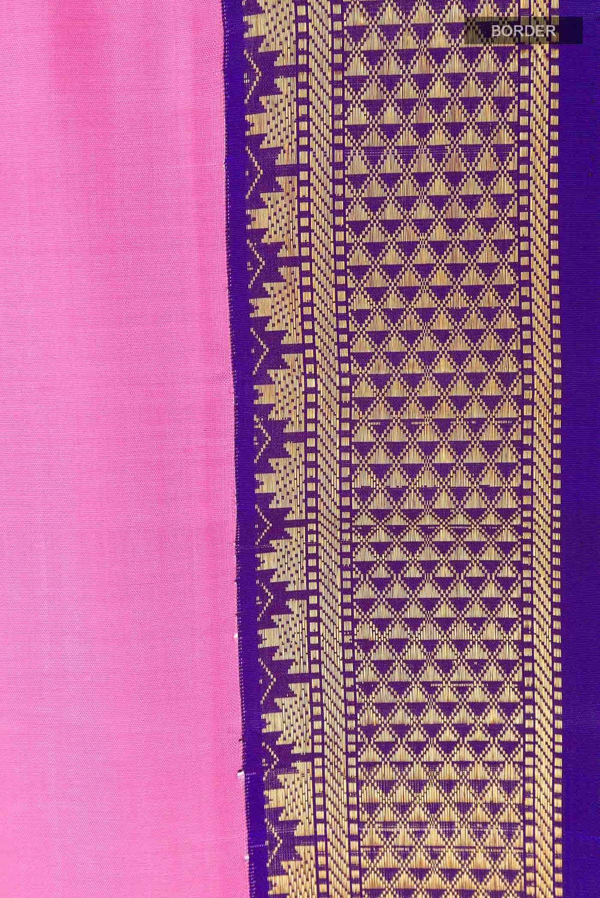 Pink Kanchipuram Silk Nine Yards Saree