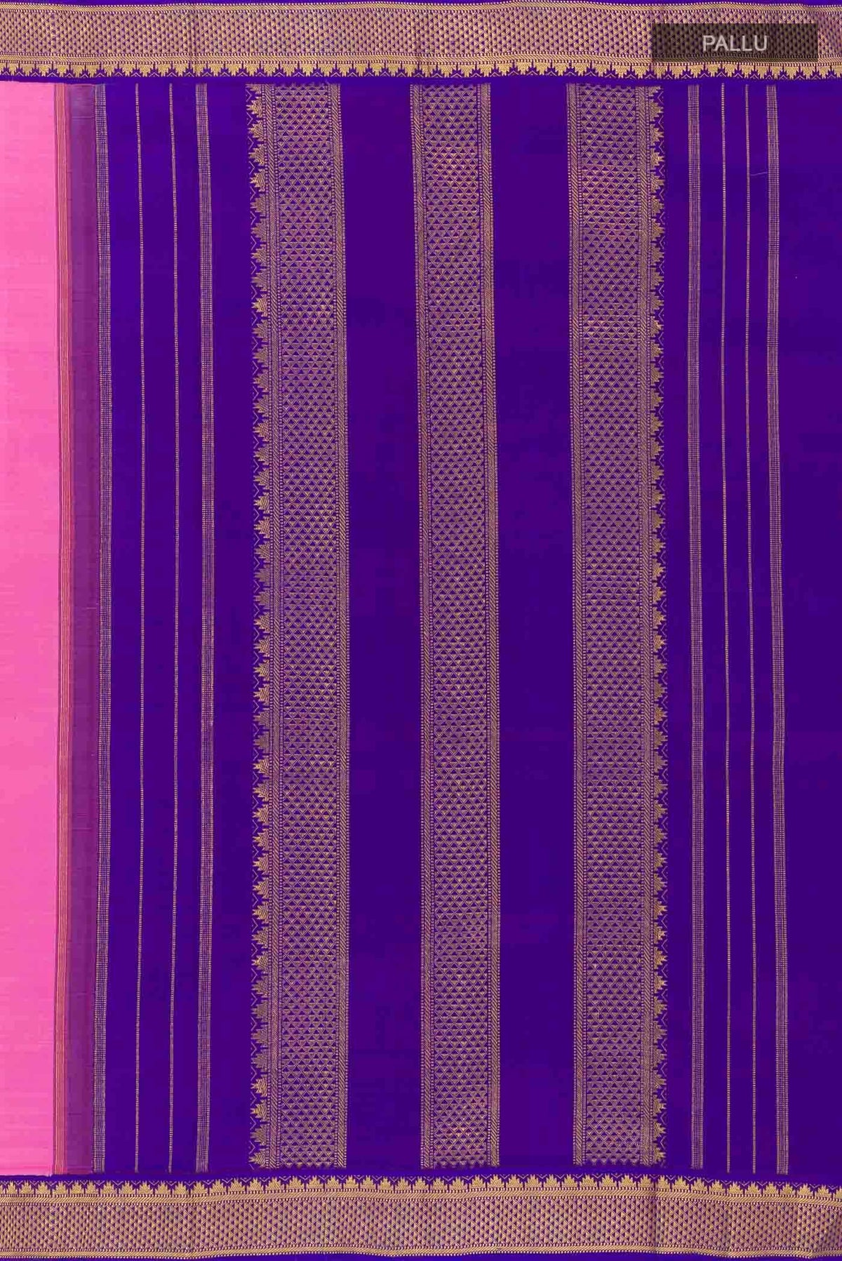Pink Kanchipuram Silk Nine Yards Saree