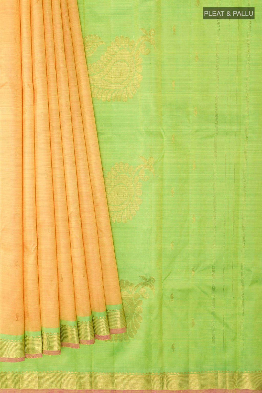 Yellow Kanchipuram Silk Saree