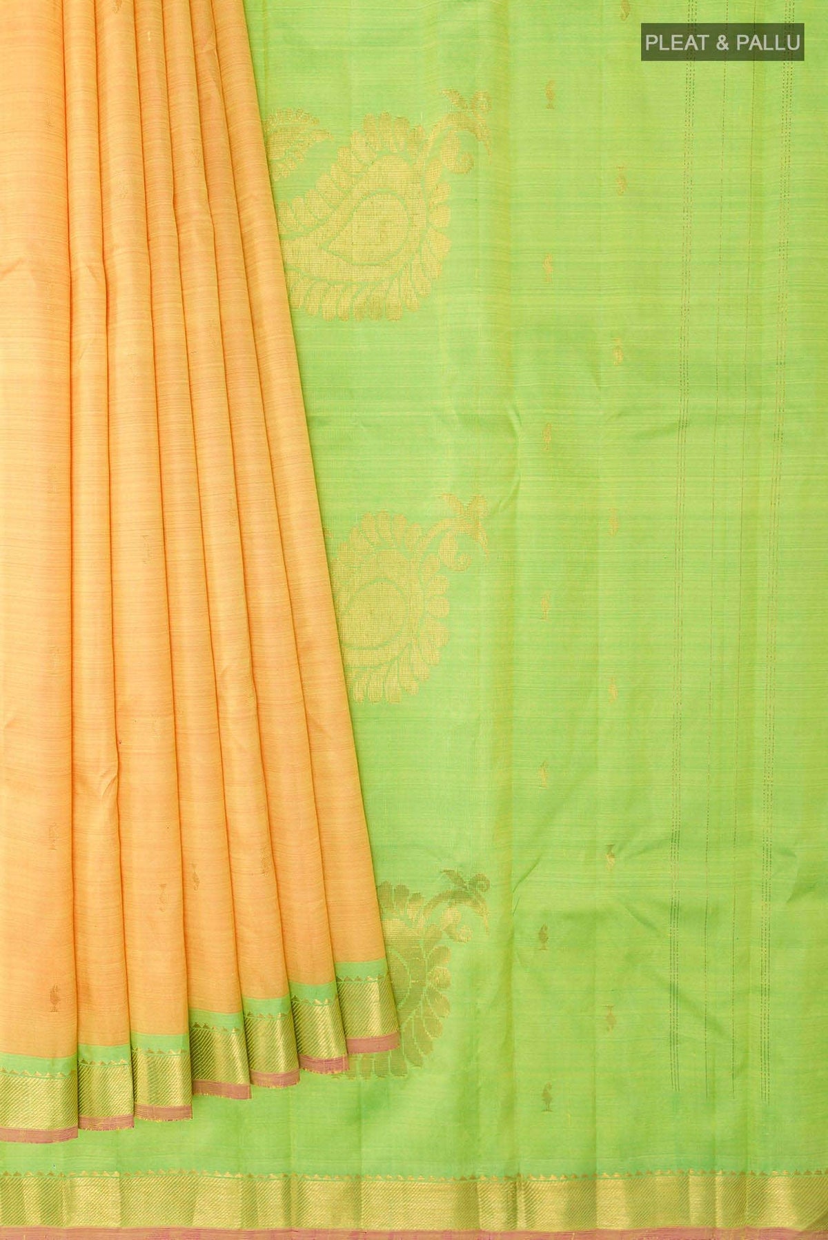 Yellow Kanchipuram Silk Saree