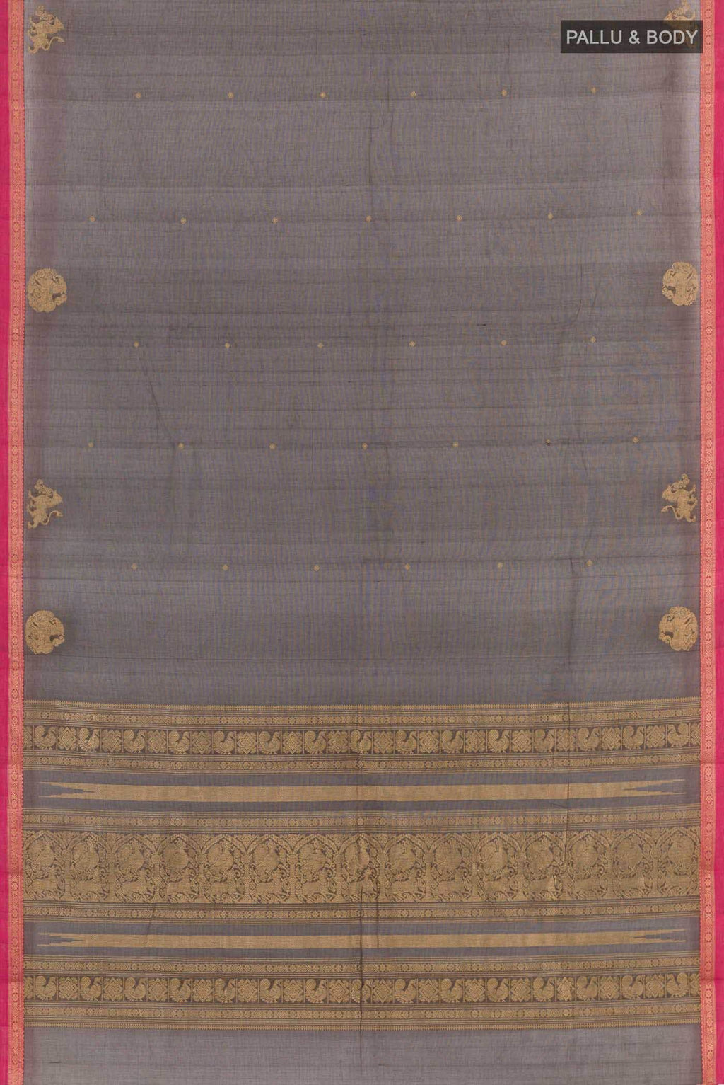 Black Kanchi Cotton Saree