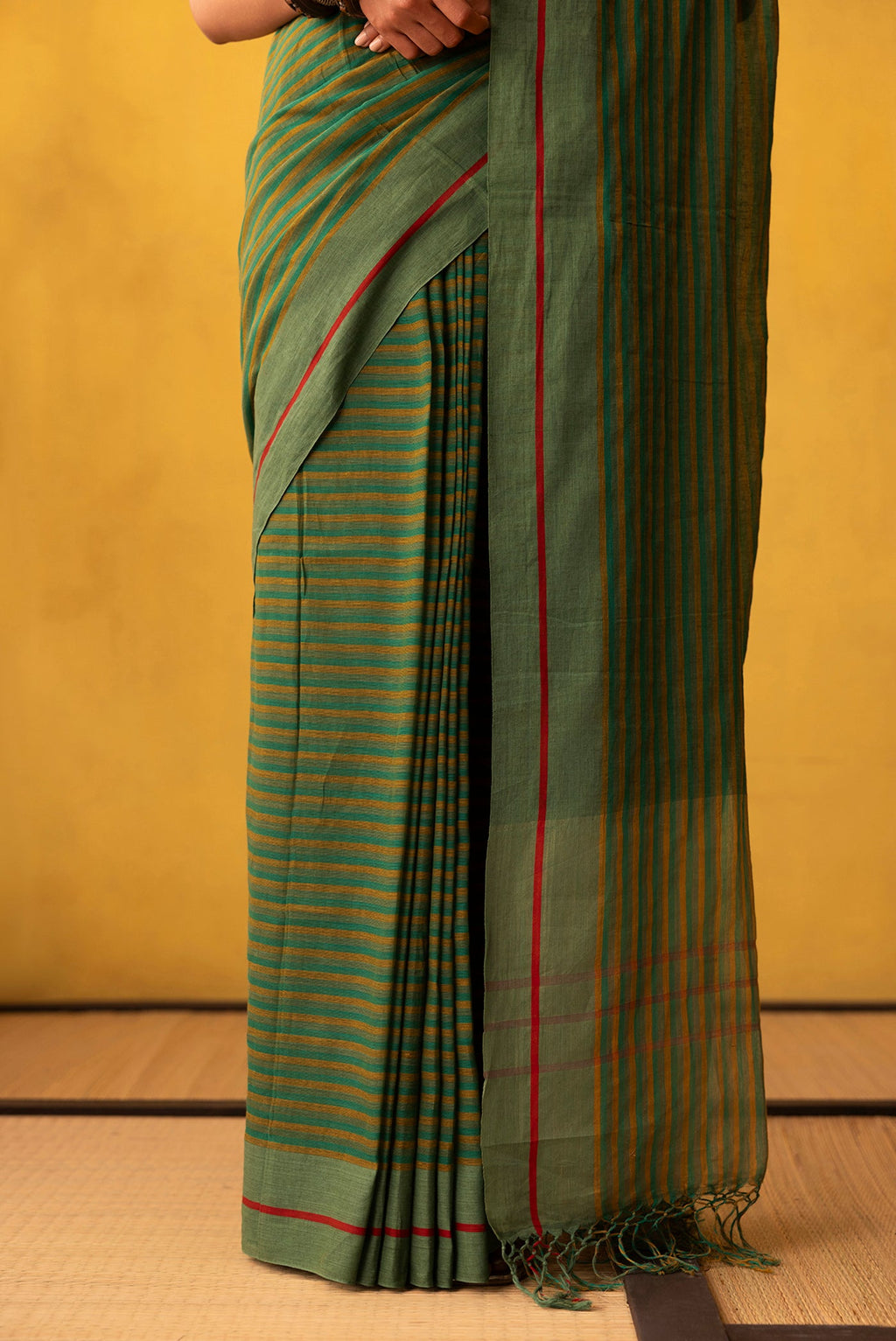 Aamras-Green Cotton Saree