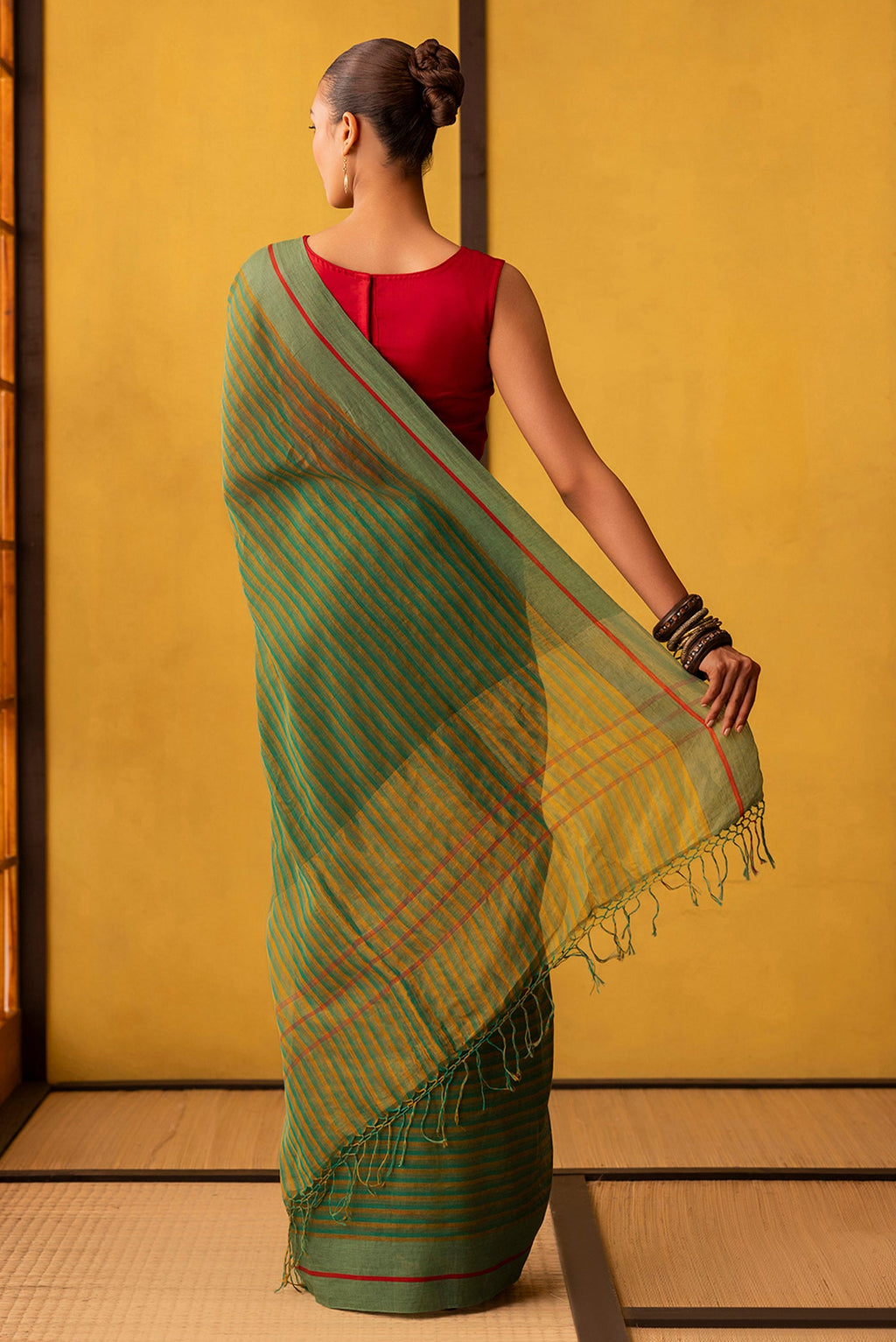 Aamras-Green Cotton Saree