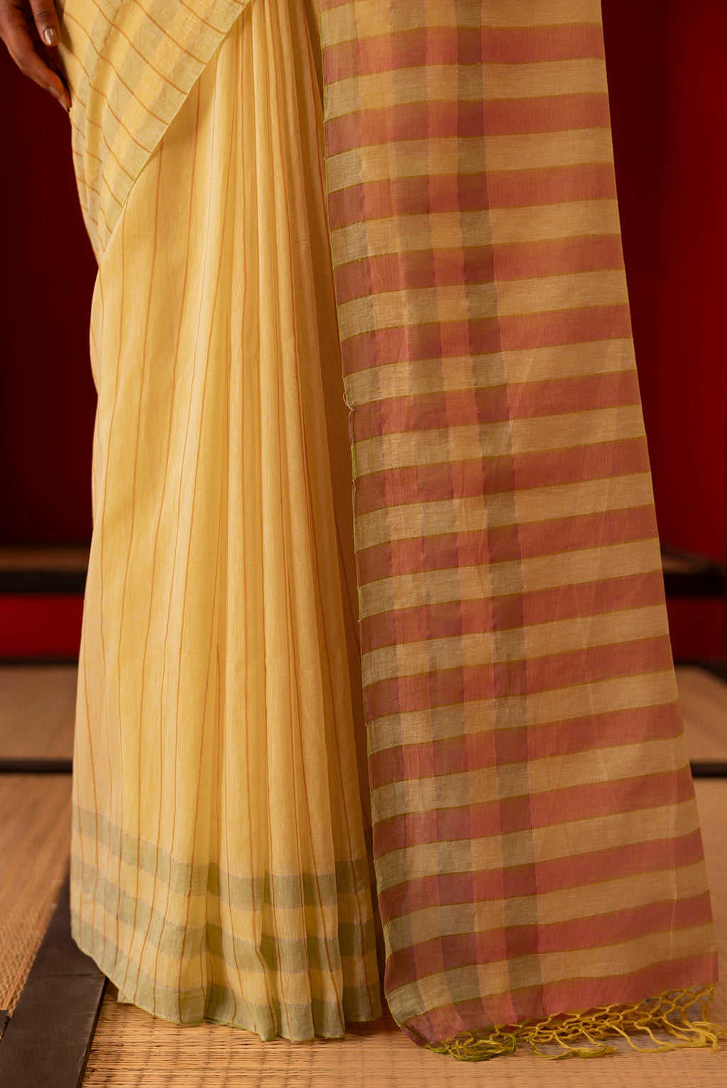 Yellow Cotton Saree