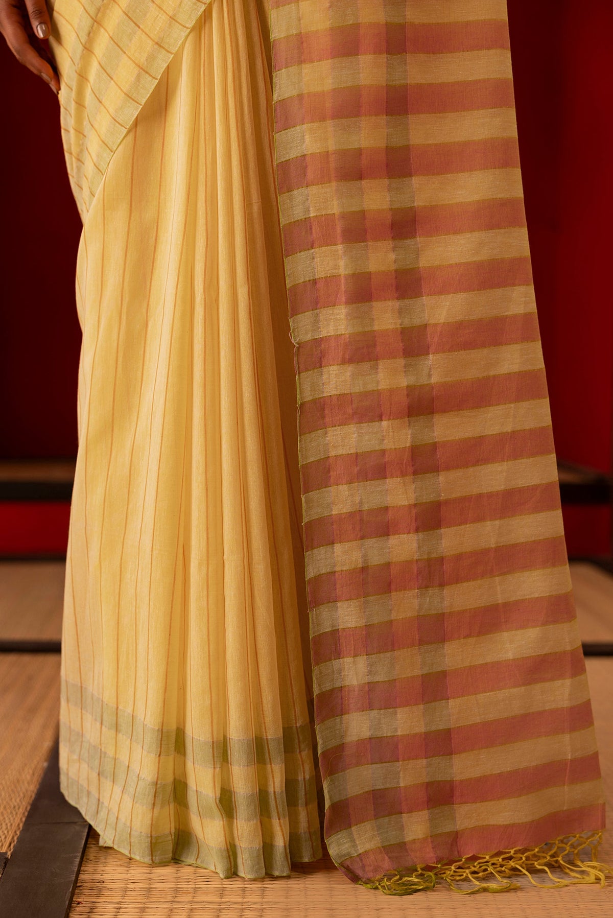 Yellow Cotton Saree