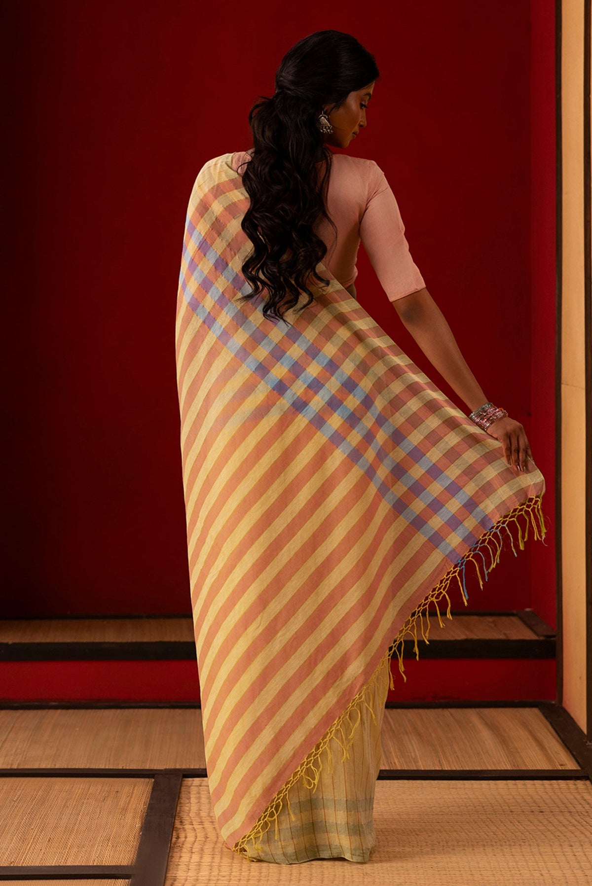 Yellow Cotton Saree