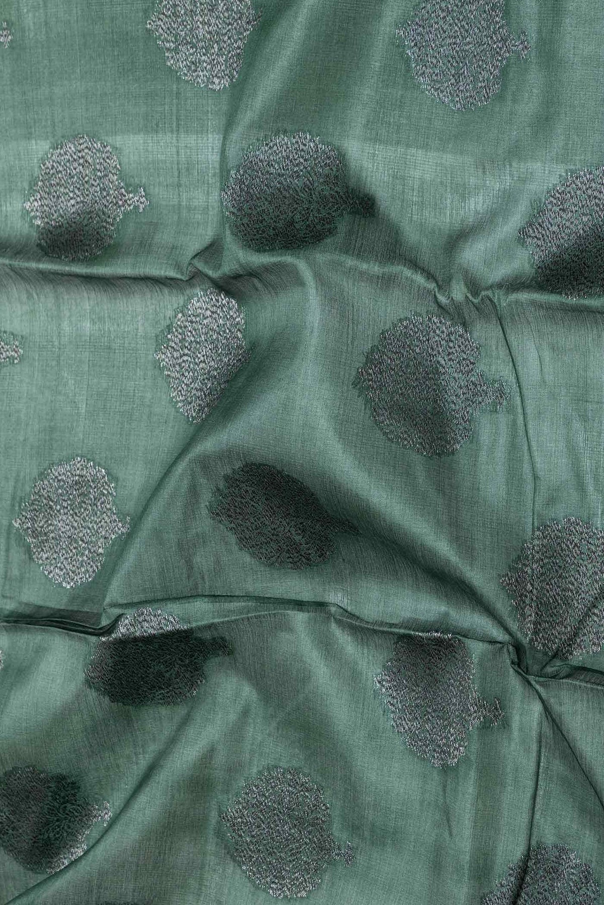 Green Dual Tone Tussar Silk Saree