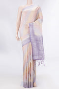 Lavender Dual Tone Satin Crepe Saree