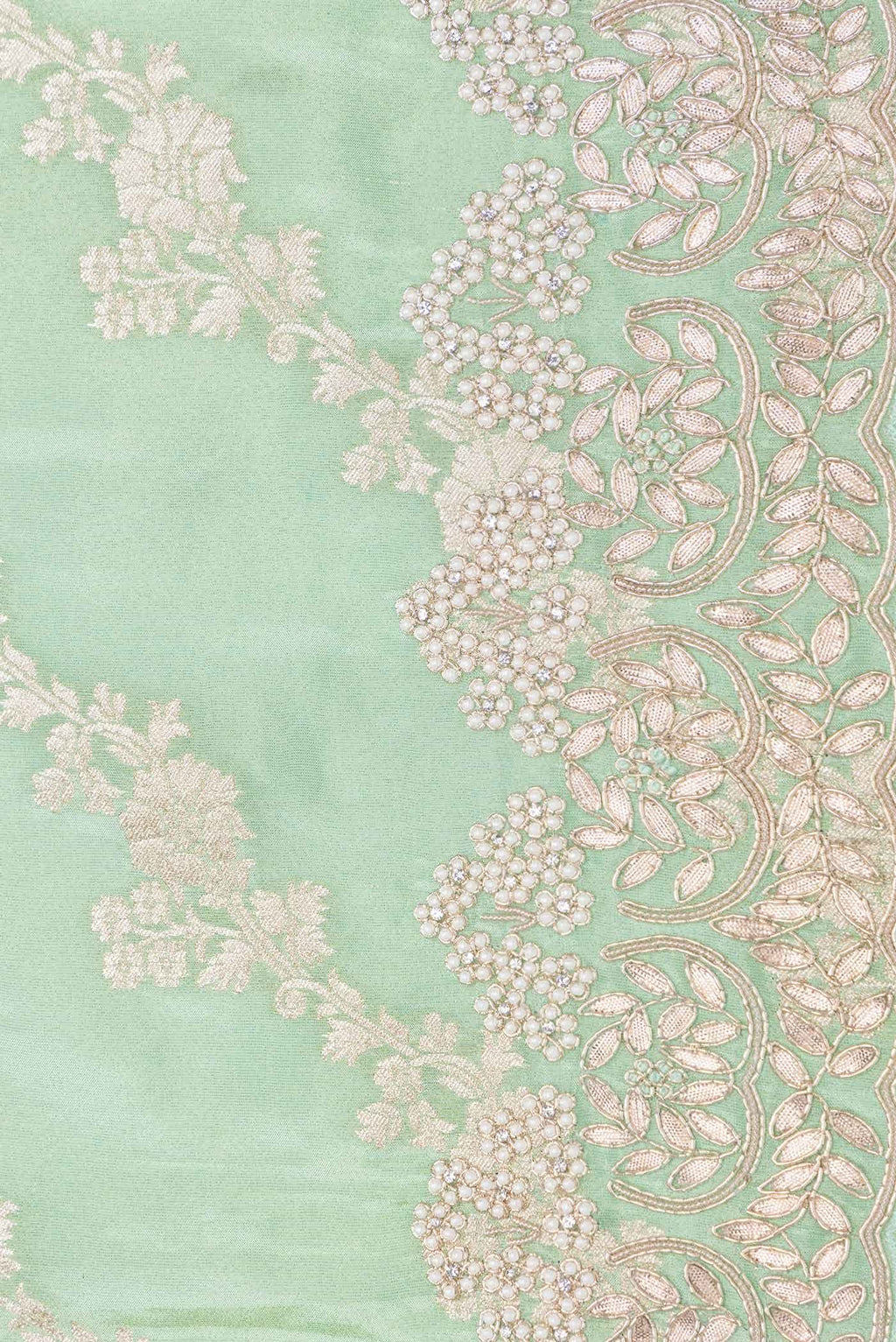 Sea Green Dual Tone Blended Organza Silk Saree