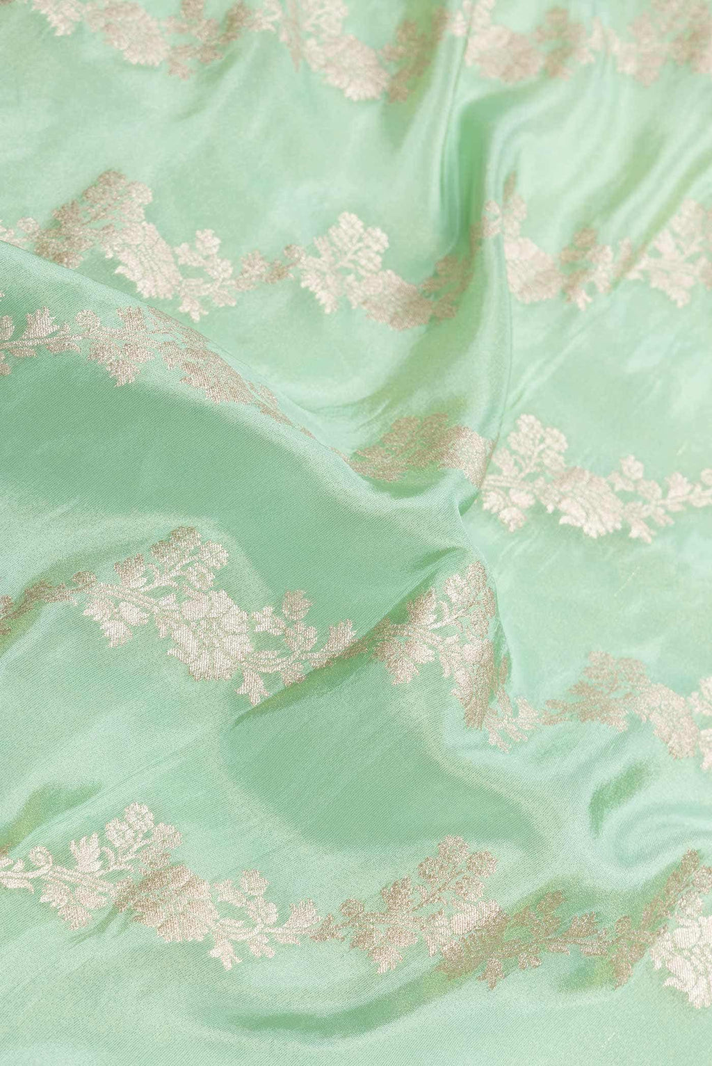 Sea Green Dual Tone Blended Organza Silk Saree