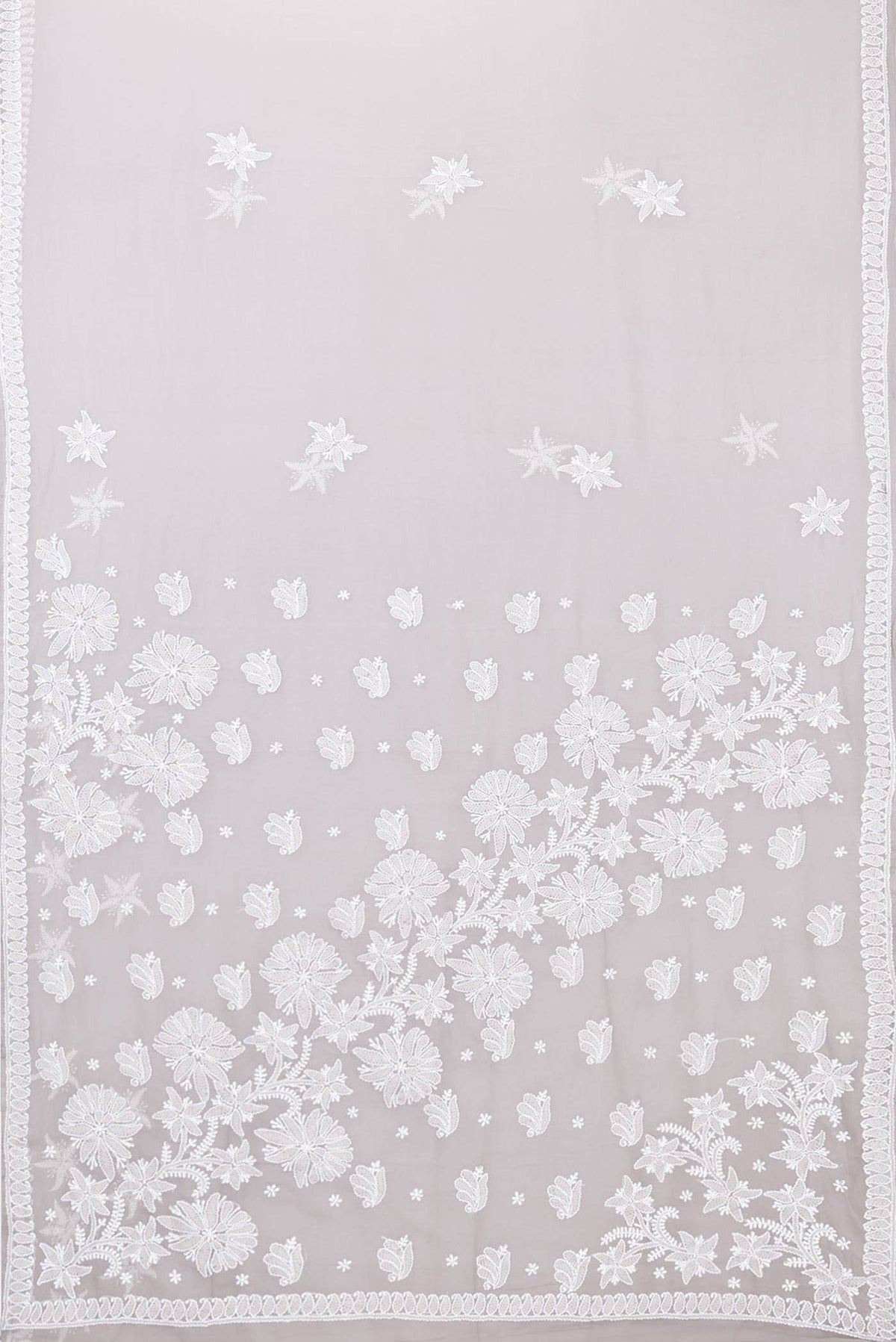 Grey Dual Tone Mysore Georgette Saree