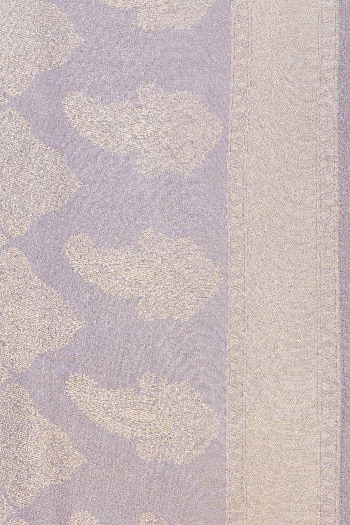 Grey Dual Tone Blended Banarasi Silk Saree