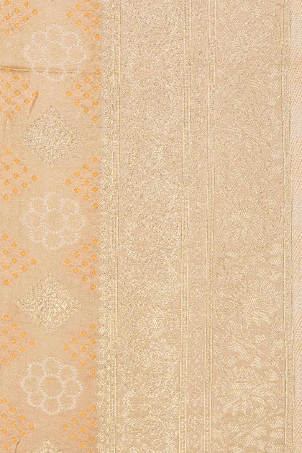 Sandal Dual Tone Blended Banarasi Silk Saree
