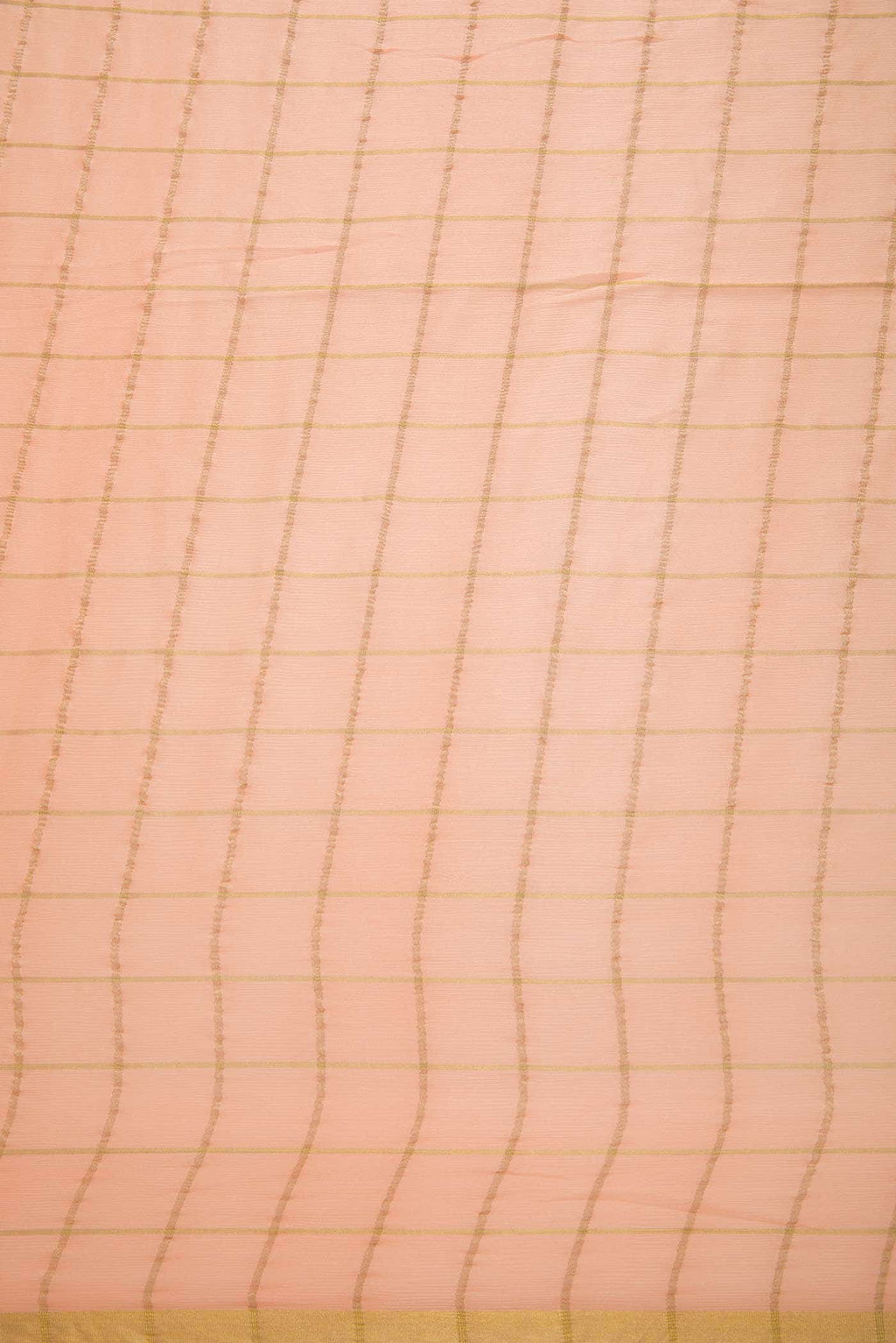 Peach Chiffon Dress Material