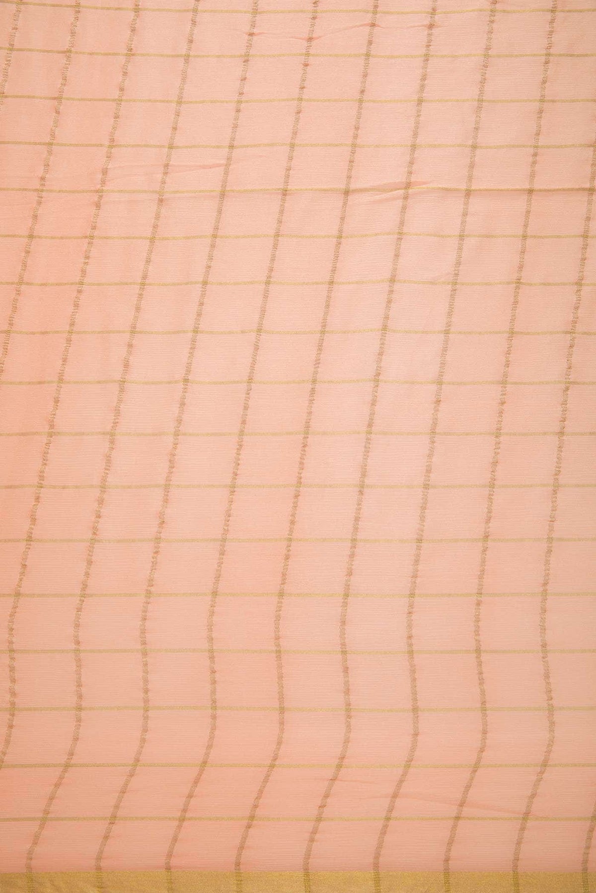 Peach Chiffon Dress Material