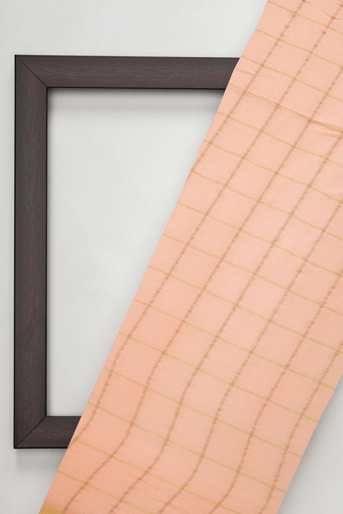 Peach Chiffon Dress Material