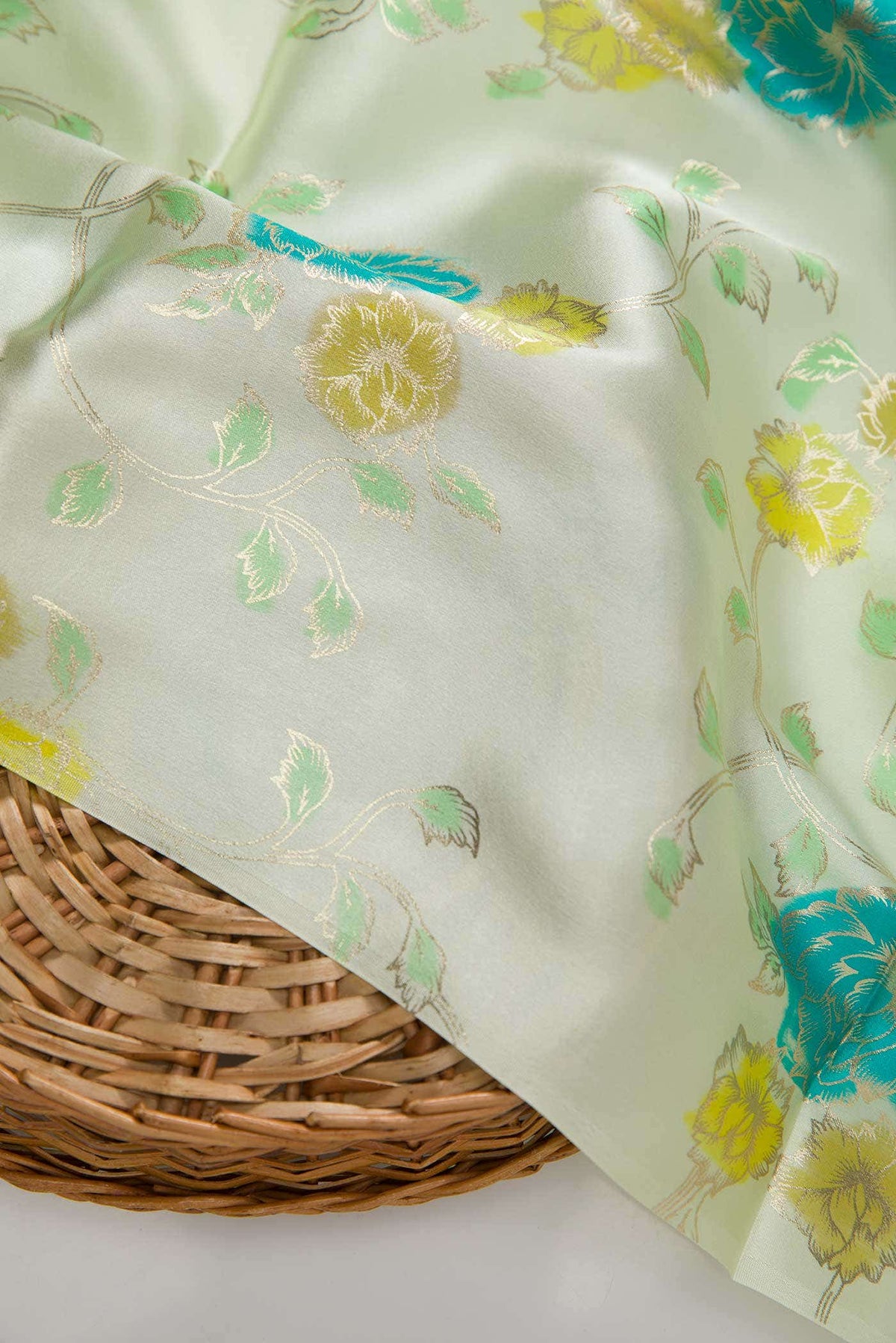 Green Crepe Dress Material