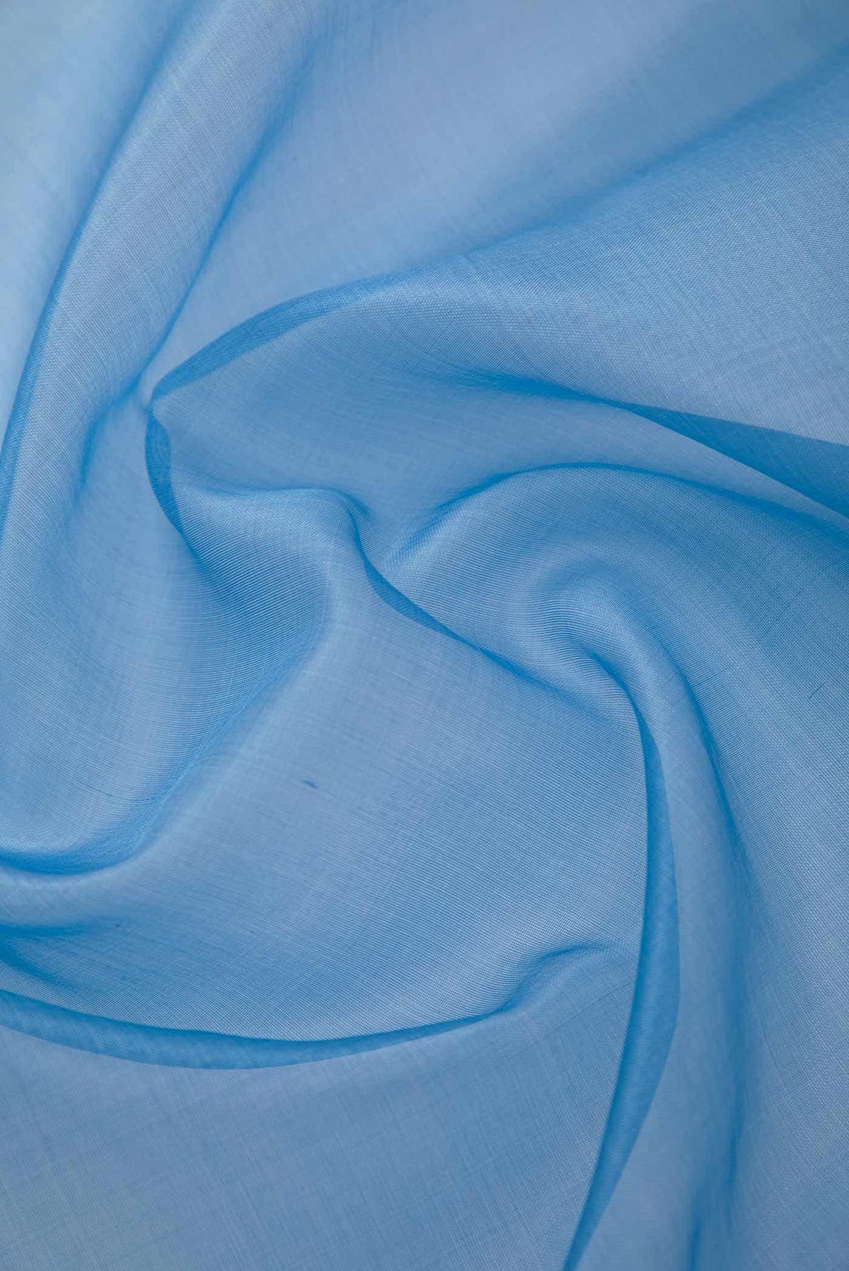 Blue Organza Silk Dress Material