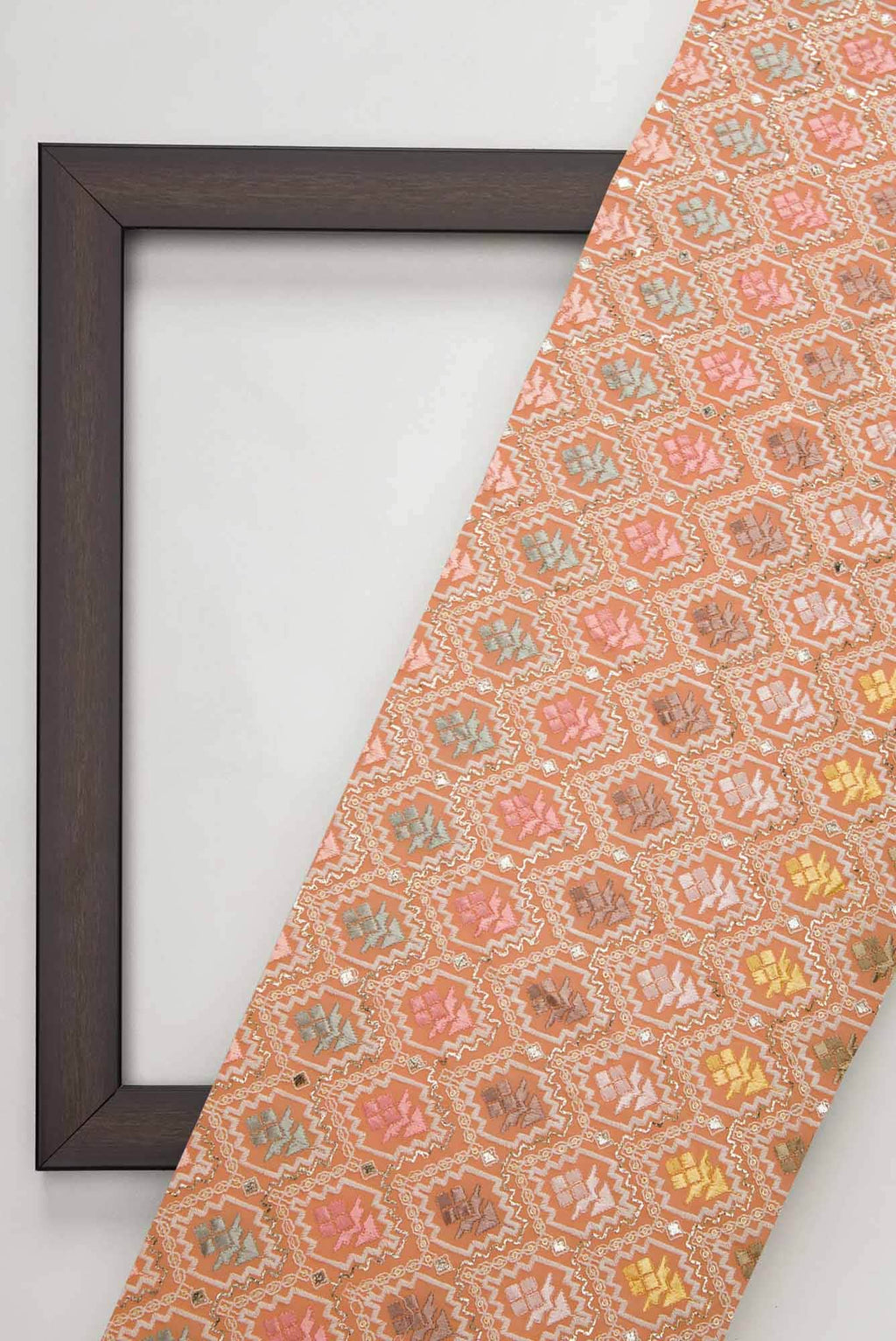 Peach Georgette Dress Material