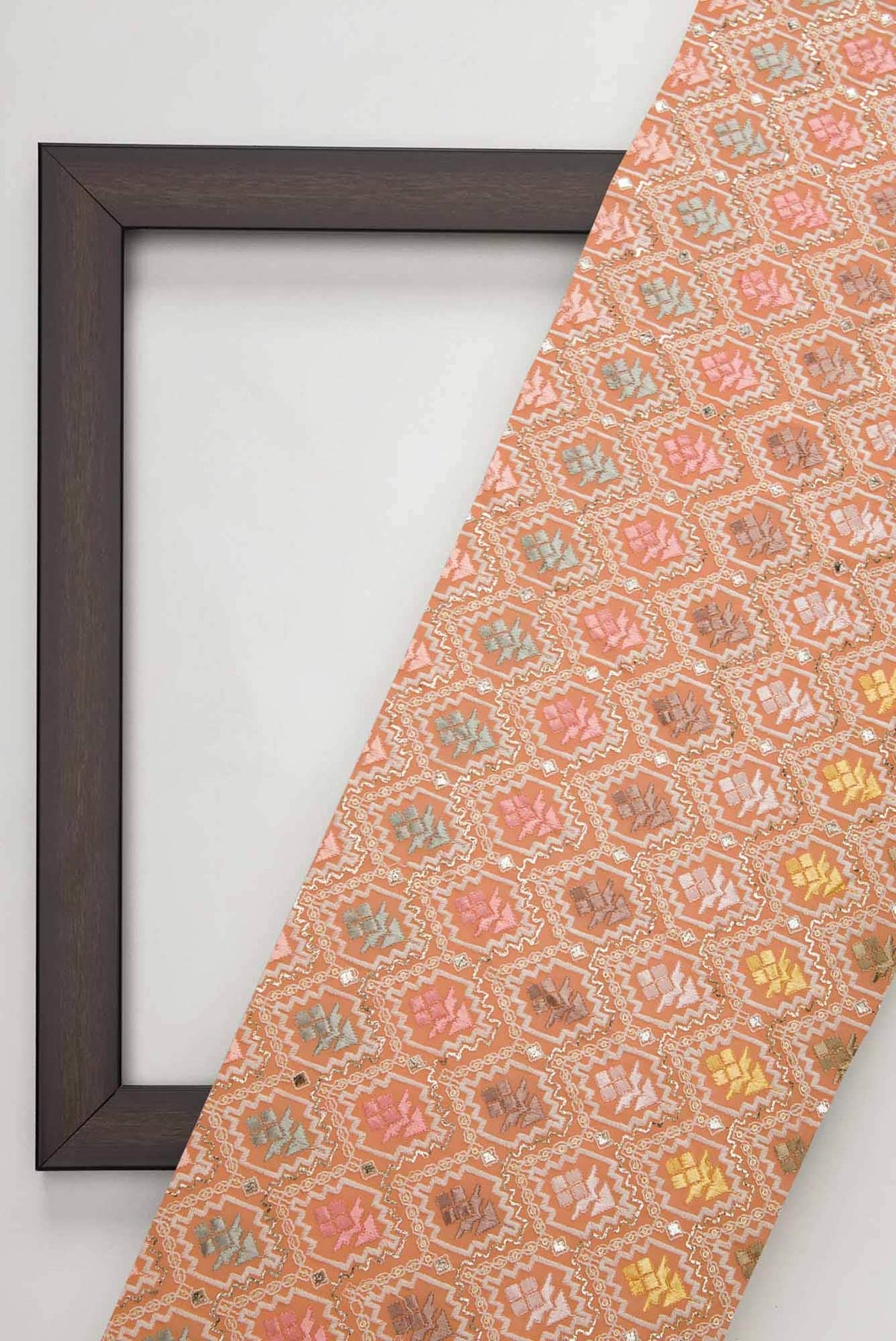 Peach Georgette Dress Material