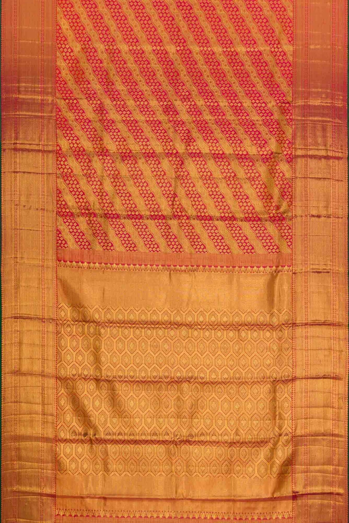 Pink with Orange Color Kanchipuram Silk Saree