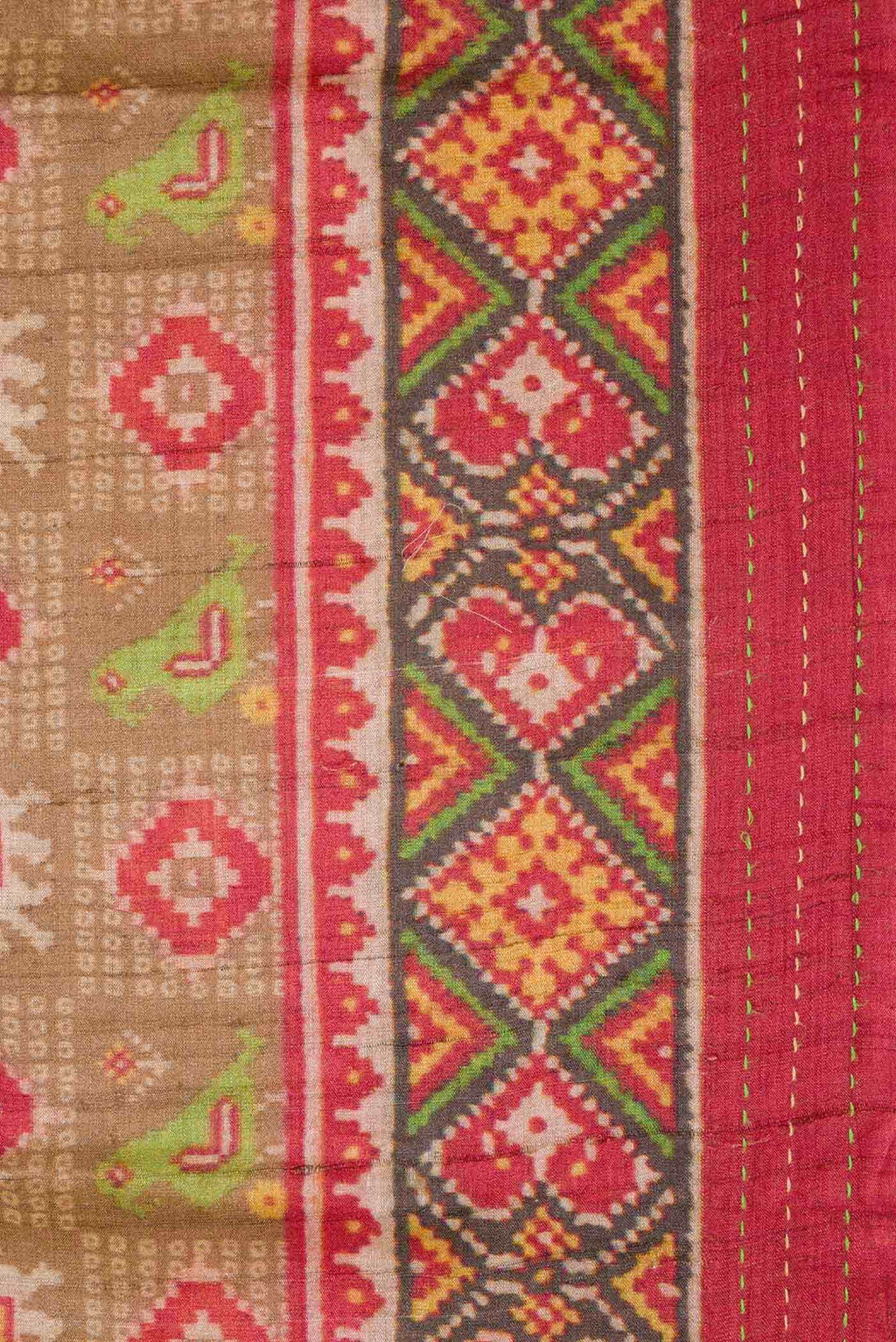 Brown Tussar Silk Saree