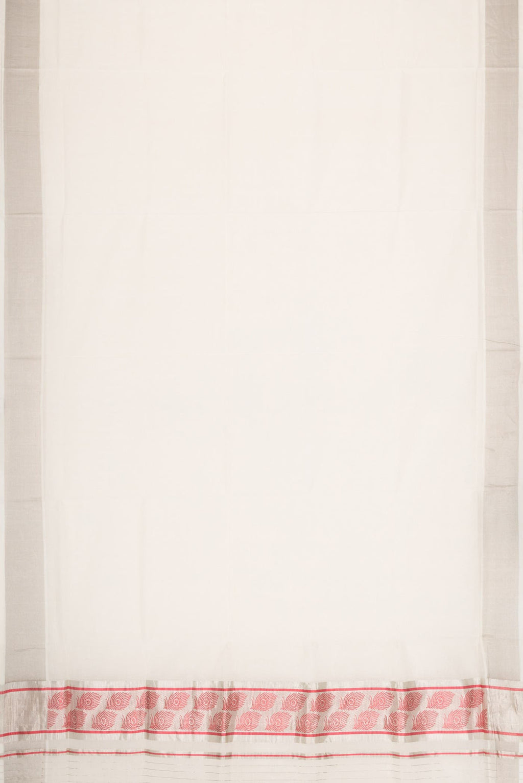 Off White Dual Tone Kerala Cotton Saree