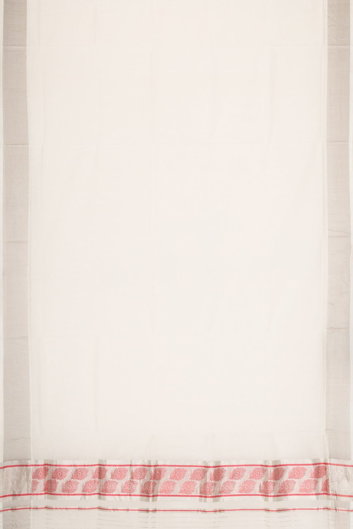 Off White Dual Tone Kerala Cotton Saree
