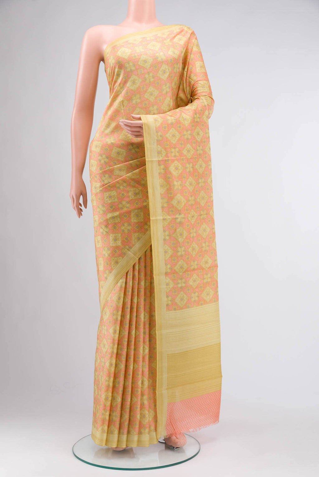 Multi Color Printed Silk Saree