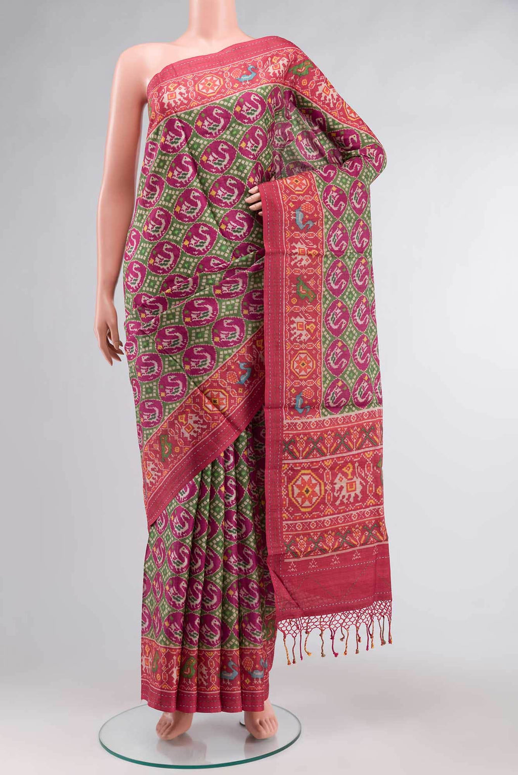 Multi Tussar Silk Saree