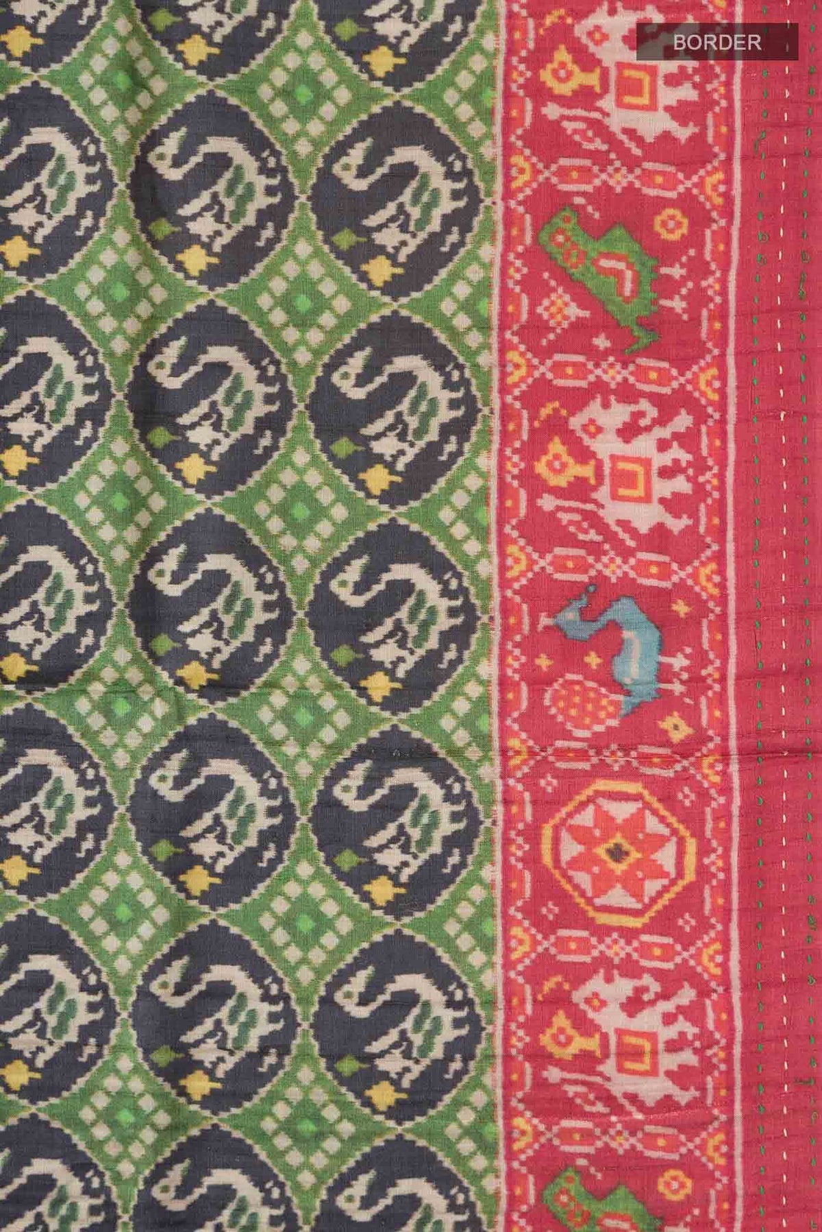 Green Tussar Silk Saree