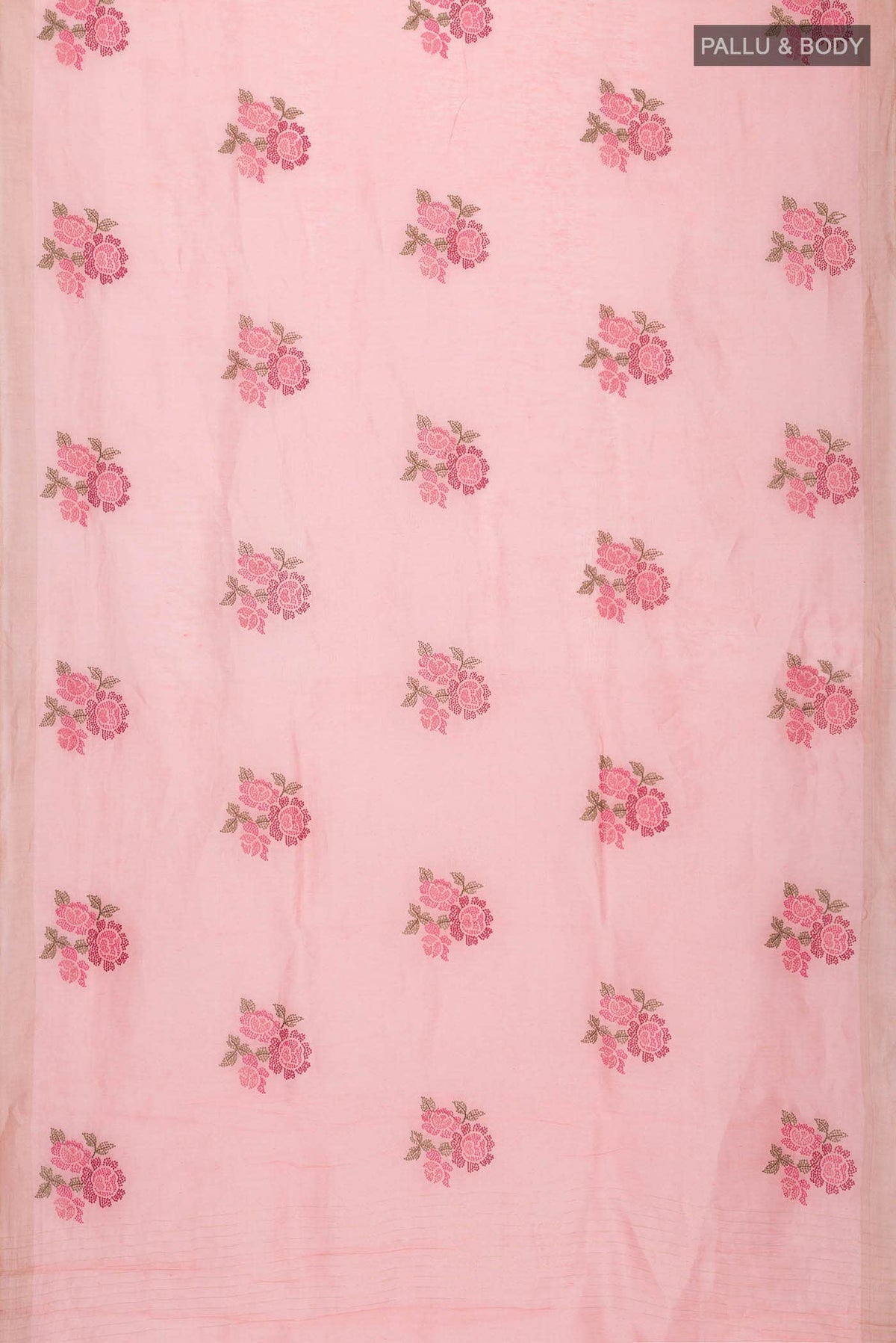 Coral Linen Saree