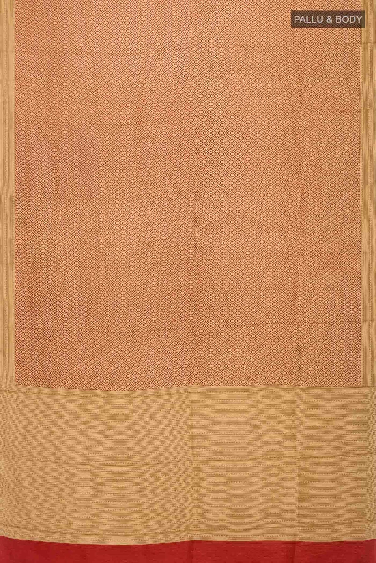 Beige Printed Silk Saree