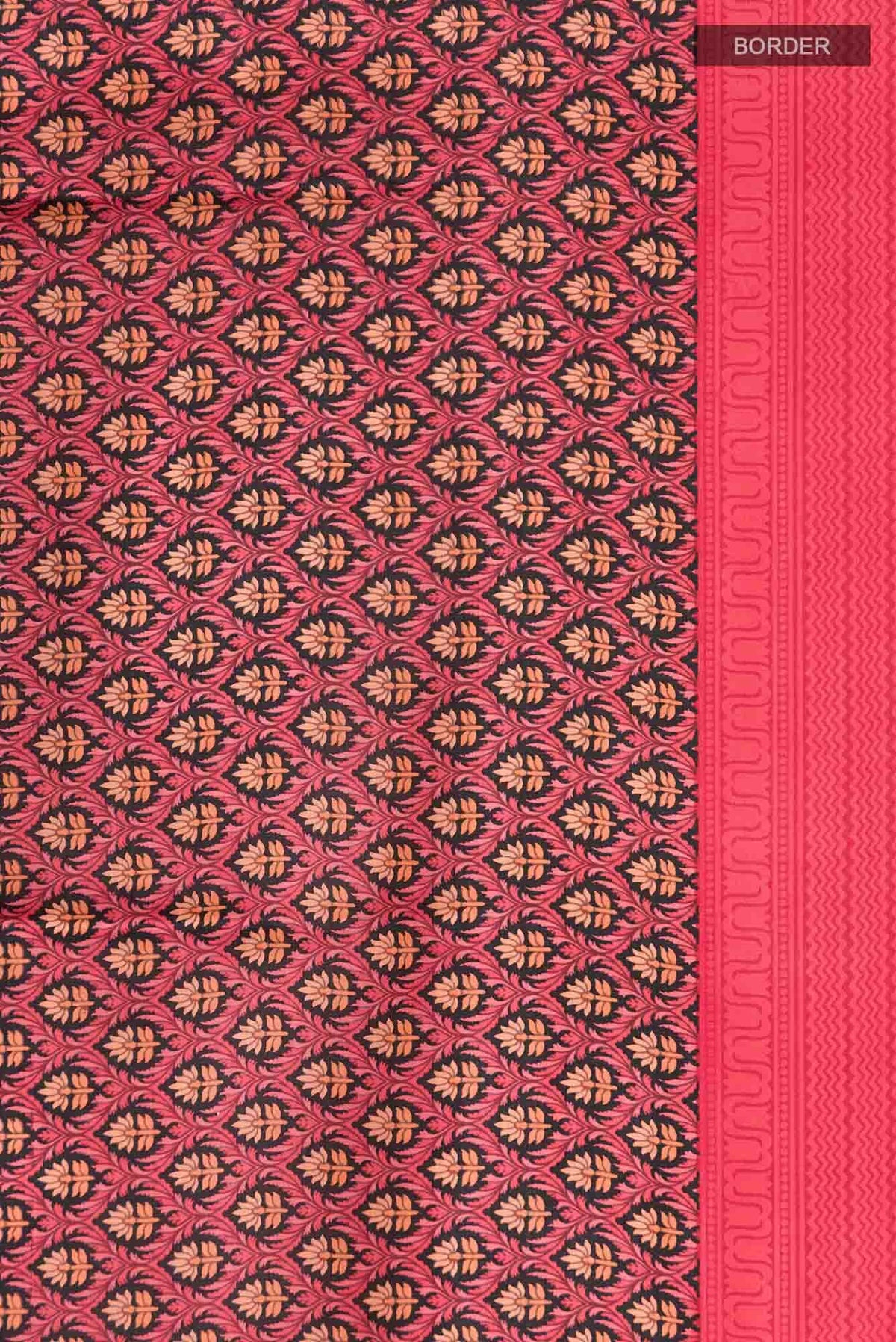 Red Printed Silk Saree
